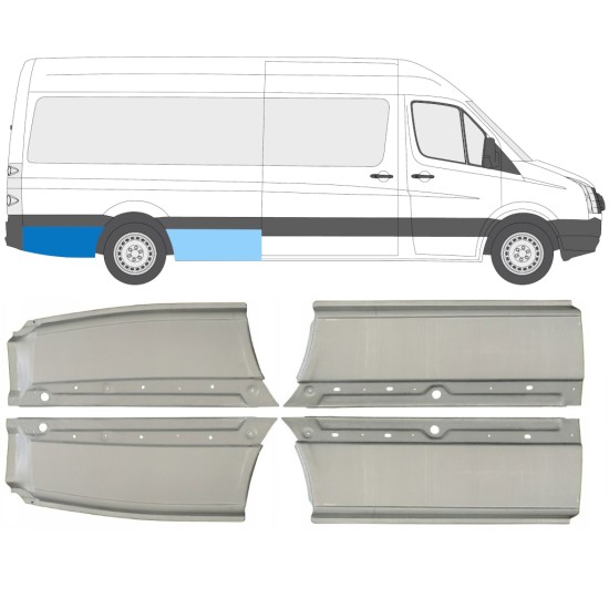 Takalokasuoja korjaussarja varten Volkswagen Crafter 2005-2017 / Sarja 14486