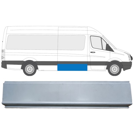 Sivuhelmapelti korjauspaneeli varten Volkswagen Crafter 2005-2017 / Vasen = Oikea (symmetrinen) 13972