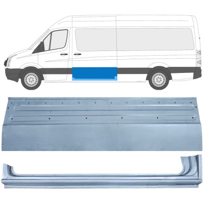 Sivuoven ja kynnyksen korjauspaneeli varten Volkswagen Crafter 2005-2017 / Vasen / Sarja 14318