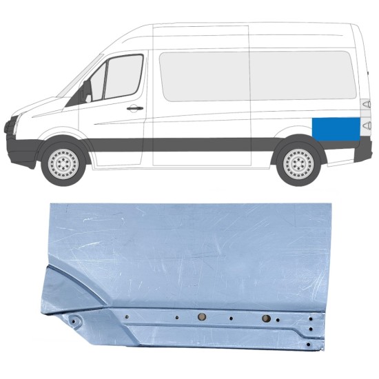 Takalokasuoja korjaussarja varten Volkswagen Crafter 2005-2017 / Vasen 14202