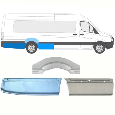 Takalokasuoja korjaussarja varten Volkswagen Crafter 2005-2017 / Oikea / Sarja 13945
