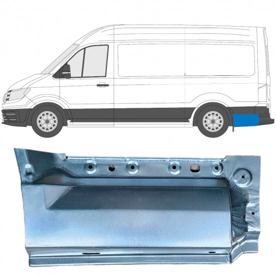 Takalokasuoja korjaussarja varten Volkswagen Crafter / MAN THE 2017- / MWB / LWB / Vasen 11593