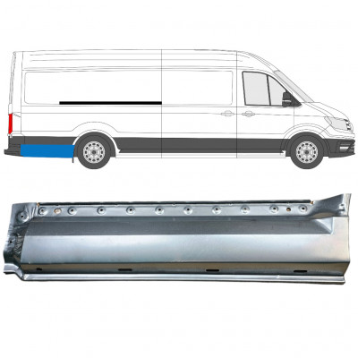 Takalokasuoja korjaussarja varten Volkswagen Crafter / MAN THE 2017- / XLWB / Oikea 11595