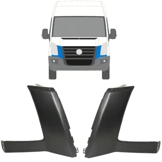 Lista ajovalon alla varten Volkswagen Crafter 2005-2011 / Vasen+Oikea / Sarja 16856