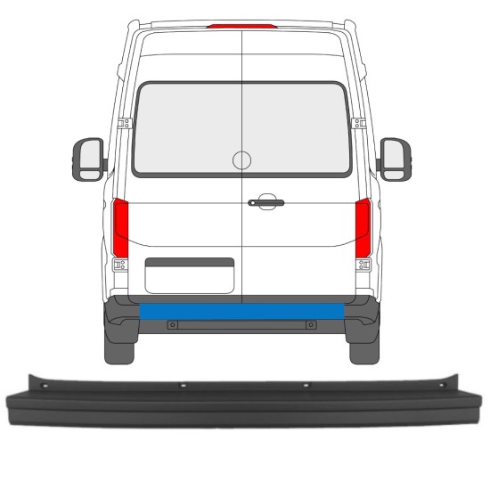 Takapuskuri varten Volkswagen Crafter 2017- 15222