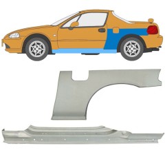 Kynnys ja takalokasuojan korjauspaneeli varten Honda Civic Del Sol 1992-1998 / Vasen / Sarja 11144