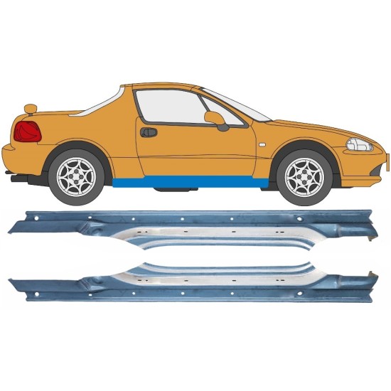 Kynnyspelti varten Honda Civic Del Sol 1992-1998 / Vasen+Oikea / Sarja 10537