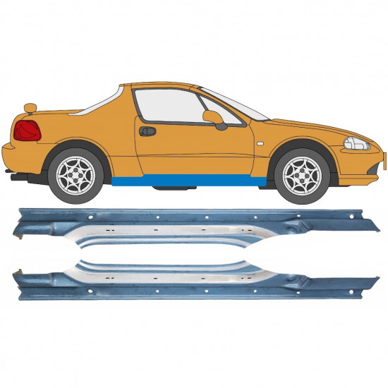 Kynnyspelti korjauspaneeli varten Honda Civic CRX Del Sol 1992-1998 / Vasen+Oikea / Sarja 10537