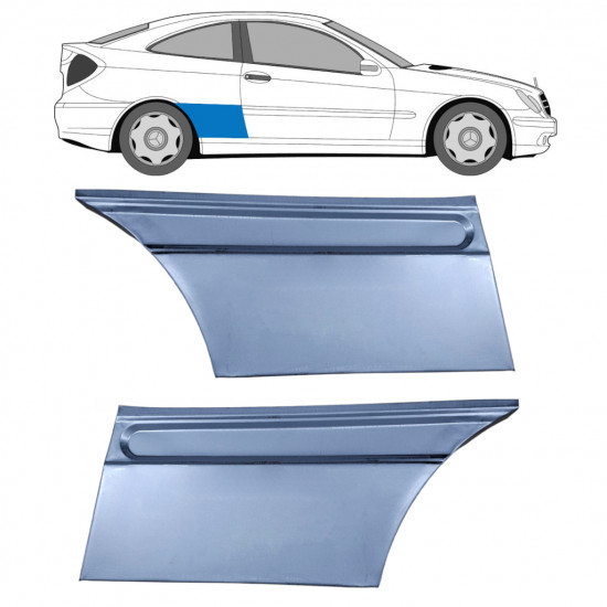 Takalokasuoja korjaussarja varten Mercedes CL203 2000-2008 / Vasen+Oikea / Sarja 9619