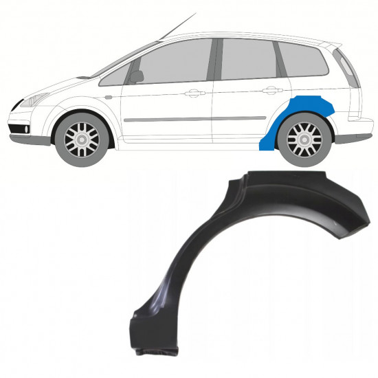 Takalokasuoja korjaussarja varten Ford Focus C-MAX 2003-2007 / Vasen 7691