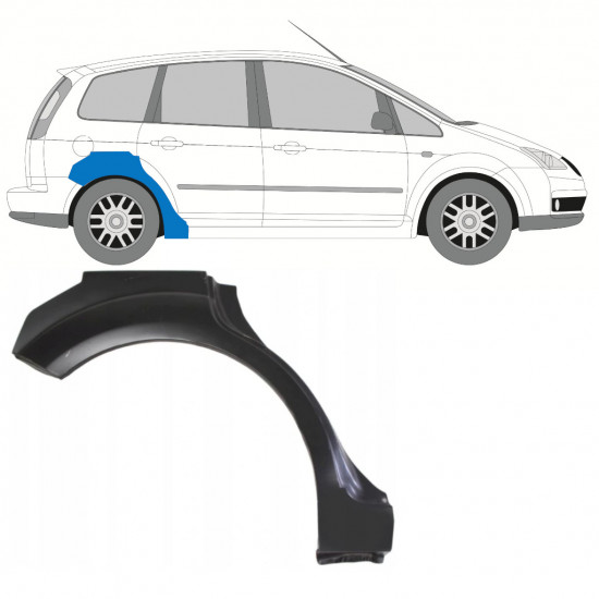 Takalokasuoja korjaussarja varten Ford Focus C-MAX 2003-2007 / Oikea 7690