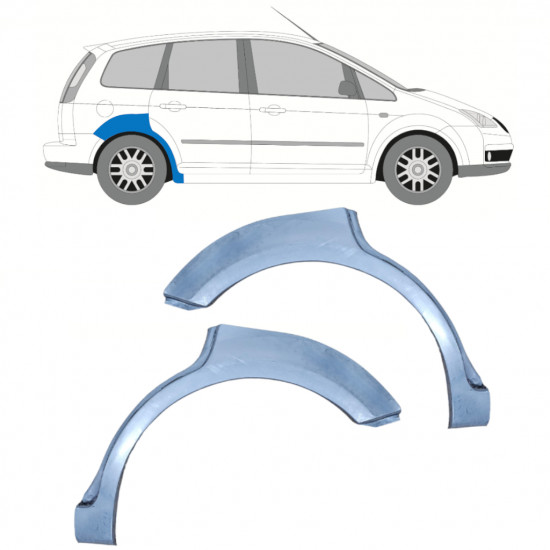 Takalokasuoja korjaussarja varten Ford Focus C-MAX / C-MAX 2003-2010 / Sarja 11882