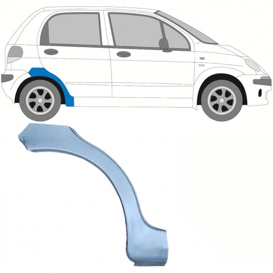 Takalokasuoja korjaussarja varten Daewoo Matiz 1998-2008 / Oikea 8329