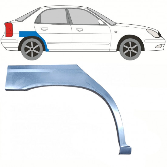 Takalokasuoja korjaussarja varten Daewoo Nubira 1997-2004 / Oikea 8803