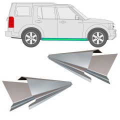 Sisäinen ja ulkoinen kynnyksen korjauspaneeli varten Land Rover Discovery 2004-2009 / Vasen+Oikea / Sarja 10939