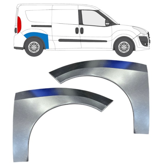 Takalokasuoja korjaussarja varten Fiat Doblo 2010-2022 / Vasen+Oikea / Sarja 15038 Takalokasuoja korjaussarja varten Fiat Doblo 2010-2022 / Vasen+Oikea / Sarja 15038