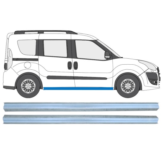Kynnyspelti korjauspaneeli varten Fiat Doblo 2010-2022 / Vasen+Oikea / Sarja 15361