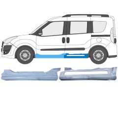 Kynnyspelti korjauspaneeli varten Fiat Doblo 2010-2022 / Vasen / Sarja 12748