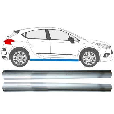 Kynnyspelti korjauspaneeli alempi osa varten Citroen DS4 2011-2015 / Vasen+Oikea / Sarja 15016