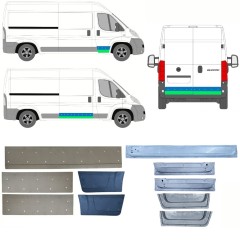 Sisäinen ja ulkoinen oven korjauspaneeli varten Peugeot Boxer 2006-2025 / Vasen+Oikea / Sarja 14510