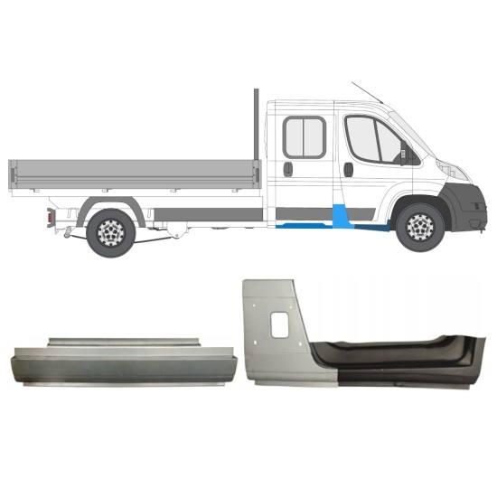 Korjauspaneeli aseta varten Fiat Ducato 2006-2014 / Oikea / Tuplakabiini / 14800 Korjauspaneeli aseta varten Fiat Ducato 2006-2014 / Oikea / Tuplakabiini / 14800