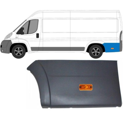 Takakoristelista lampulla varten Fiat Ducato 2006-2018 / Vasen / Sarja 10681
