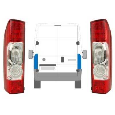 Takavalo varten Fiat Ducato 2006-2014 / Vasen+Oikea / Sarja 10026