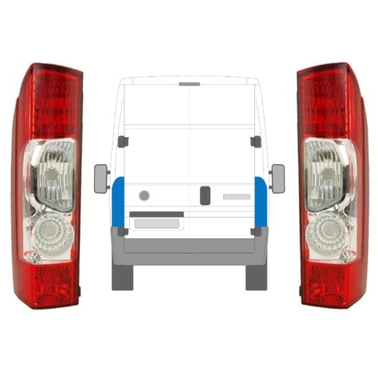 Takavalo varten Fiat Ducato 2006-2014 / Vasen+Oikea / Sarja 10026