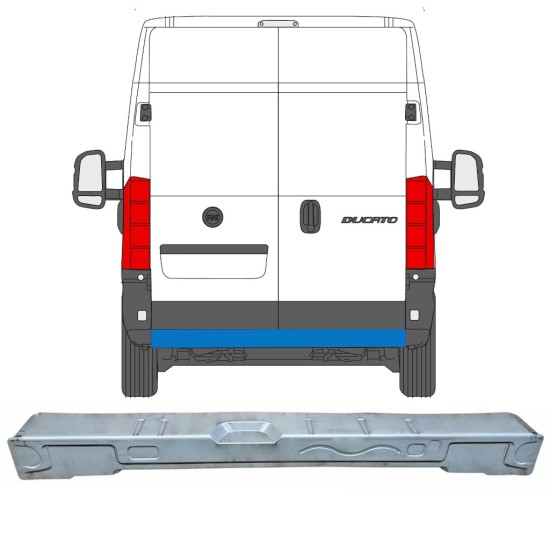 Takatakan korjauspaneeli varten Fiat Ducato 2006-2026 16869
