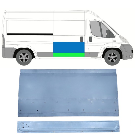 Sisäinen ja ulkoinen Liukuoven korjauspaneeli varten Fiat Ducato 2006-2014 / Oikea / Sarja 14824 Sisäinen ja ulkoinen Liukuoven korjauspaneeli varten Fiat Ducato 2006-2014 / Oikea / Sarja 14824