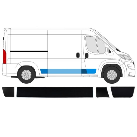 Sivulistat sarja varten Fiat Ducato 2018- / Oikea / 15039 Sivulistat sarja varten Fiat Ducato 2018- / Oikea / 15039