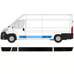 Sivulistat sarja varten Peugeot Boxer 2018- / Vasen / 14423