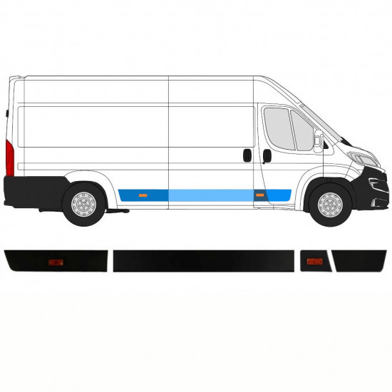 Sivulistat sarja varten Fiat Ducato Boxer Relay 2018- / LWB / Oikea /  8486