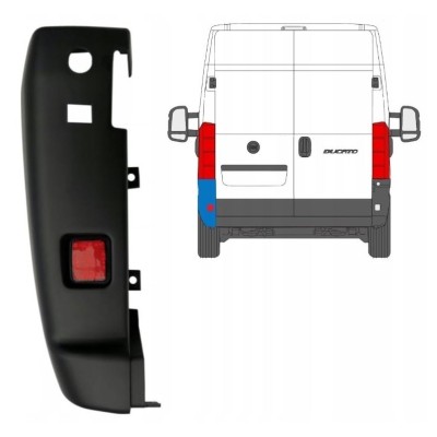 Takapuskurin kulma 180 astetta varten Fiat Ducato 2018- / Oikea 16025