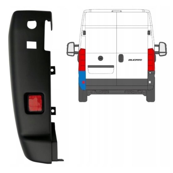 Takapuskurin kulma 180 astetta varten Fiat Ducato 2018- / Oikea 16025