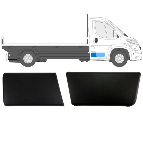 Yksittäisen hytin kylkilistojen sarja varten Fiat Ducato 2018- / Oikea / Yksikabiini / 14808
