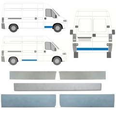 Oven korjauspaneeli varten Fiat Ducato 1994-2006 / Vasen+Oikea / Sarja 12627