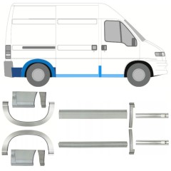 Kynnyspelti + takalokasuojan korjaussarja varten Peugeot Boxer 1994-2006 / Sarja 14229