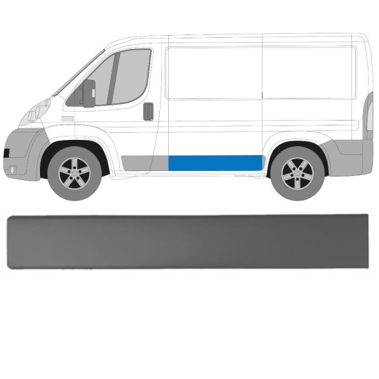Sivulista Koristelista varten Fiat Ducato 2006-2014 / Vasen 14924