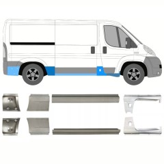 Kynnyspelti korjauspaneeli varten Citroen Jumper 2006-2025 / Vasen+Oikea / Sarja 14155