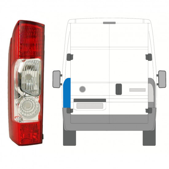 Takavalo varten Fiat Ducato 2006-2014 / Vasen 8240