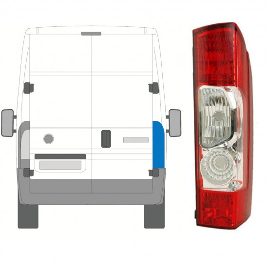 Takavalo varten Fiat Ducato 2006-2014 / Oikea 8239