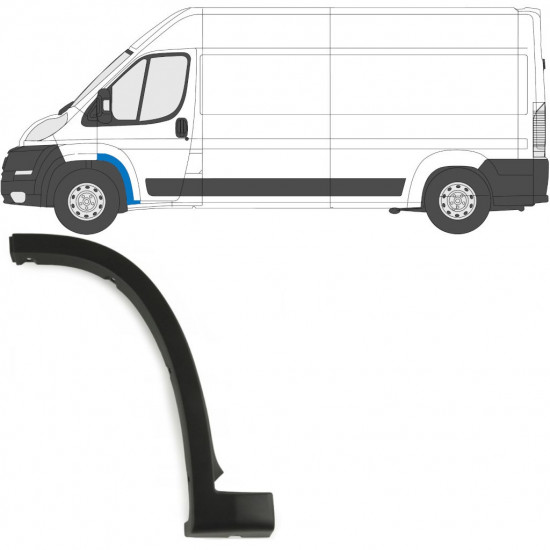 Lokasuojan muovikaaret varten Fiat Ducato 2006- / Vasen 6535