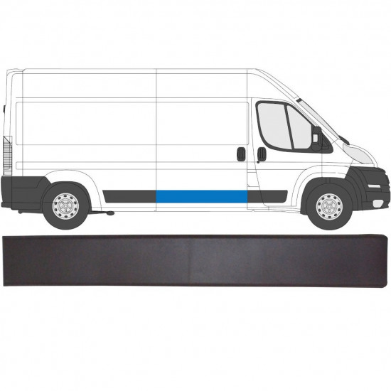 Sivuoven koristelista varten Fiat Ducato 2006- / Oikea 6537
