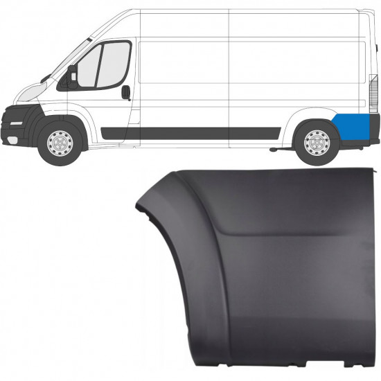 Takan koristelista varten Fiat Ducato 2006- / Vasen 6551