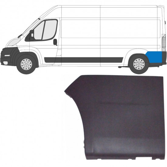 Takalokasuojan sivulista varten Fiat Ducato 2006- / Vasen 6553