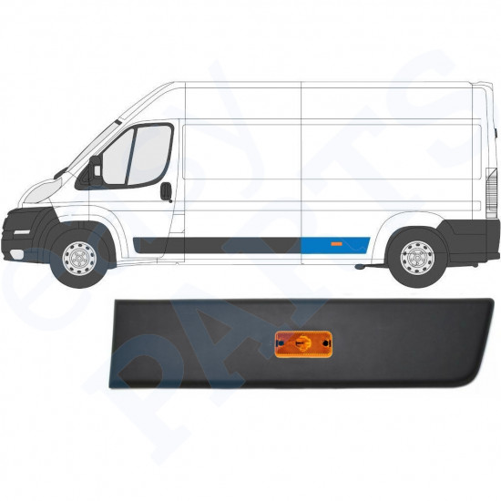 Takakoristelista lampulla varten Fiat Ducato 2006- / Vasen /  10679