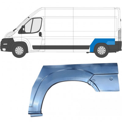 Takalokasuoja korjaussarja varten Fiat Ducato 2006- / Vasen 6816