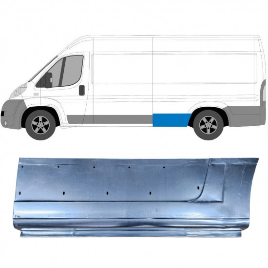 Takalokasuoja korjaussarja varten Fiat Ducato 2006- / Vasen 6528