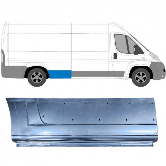 Takalokasuoja korjaussarja varten Fiat Ducato 2006- / Oikea 6527